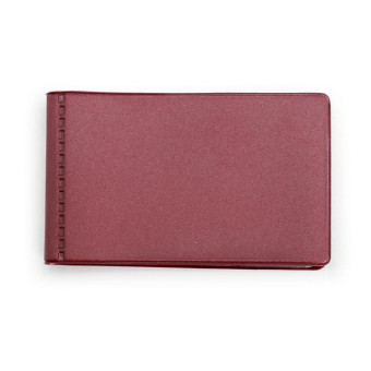 Визитница ДПС на 28 визиток из ПВХ бордового цвета (2754-103)