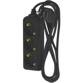 Удлинитель Фотон 16-33Е 3 розетки 3 м с заземлением черный