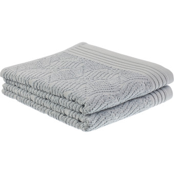 Набор полотенец махровых Комус Веттерн 50x80 см 500 г/кв.м голубой (2  штуки в упаковке)