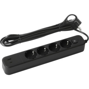Сетевой фильтр Эра USF-4es-3m-2xUSBAC-B 4 розетки + 2 USB на 3 метра