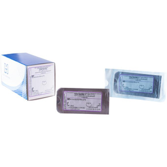 Шовный материал Полигликолид 5/0 75 см колющая игла 16 мм 5/0 (1) (20 штук в упаковке)