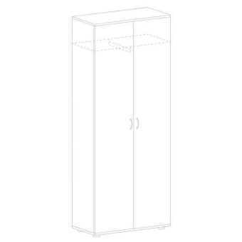 Шкаф Эко для одежды (орех, 720x355x1830 мм)