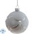 Ёлочный шар новогодний стекло серебристый (диаметр 7.5 см)