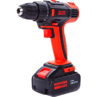 Дрель-шуруповерт безударная аккумуляторная RedVerg SD24L/2-2 24 В Li-ion 2 АКБ 2 Ач+ЗУ
