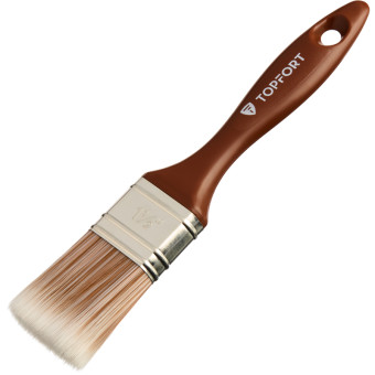 Кисть малярная плоская TOPFORT Optimum из искусственной щетины 38x15 мм  с пластиковой рукояткой
