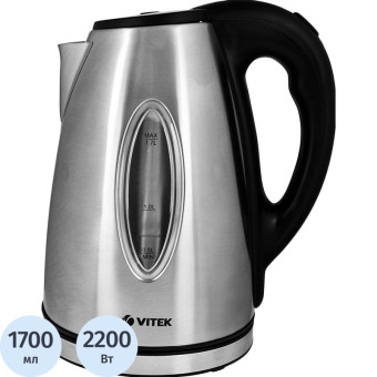 Чайник электрический Vitek VT-7019 серебристый