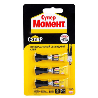 Клей секундный Момент Мини-трио 1 г 3шт