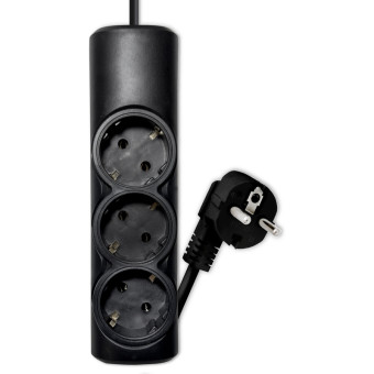 Удлинитель Progix PG314 3 розетки 3 м с заземлением чёрный
