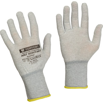 Перчатки рабочие защитные TOPFORT  Ant Контакт нейлоновые с карбоновой  нитью (размер 10 (XL))