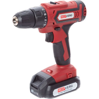 Дрель-шуруповерт аккумуляторная REDVERG RD-S18M/U 2 АКБ x Li-ion (18В, 2 Ач)+ЗУ в кейсе