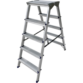 Стремянка алюминиевая двухсторонняя Алюмет ADK6205 5 ступеней