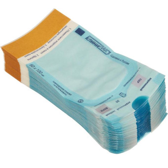 Пакет для стерилизации Клинипак для паровой и газовой стерилизации 60 х 100 мм (200 штук в упаковке)