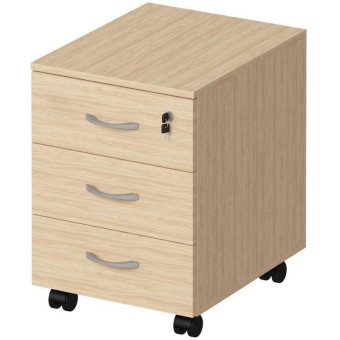 Тумба подкатная Формула ФР 210 ВЗ с замком (вяз светлый, 420х450х580 мм, 3 ящика)