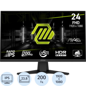 Монитор 23.8" MSI MAG 244F чёрный (9S6-3BC41H-011)