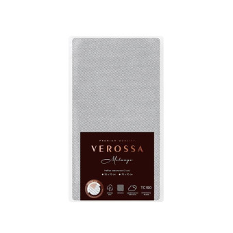 Наволочка Verossa Silver 70x70 см меланж 130 г/кв.м серая (2 штуки в  упаковке)