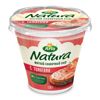 Сыр Arla Natura Мягкий сливочный с томатами 55% 150 г