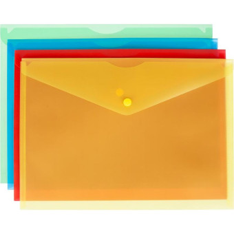 Папка-конверт Attache Fantasy А4 180 мкм (в ассортименте, 8 папок одного цвета в упаковке)