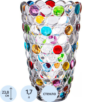 Ваза для цветов Lefard Bubbles Colored разноцветная (высота 23.8 см)