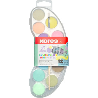 Краски акварельные Kores Akuarellos mini набор 12 цветов