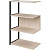 Полустеллаж для документов Easy to lead K-Loft 241H021 дуб  скандинавский/чёрный 645х400х1068 мм