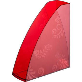 Лоток вертикальный для бумаг 85 мм Комус Русская серия пластиковый красный