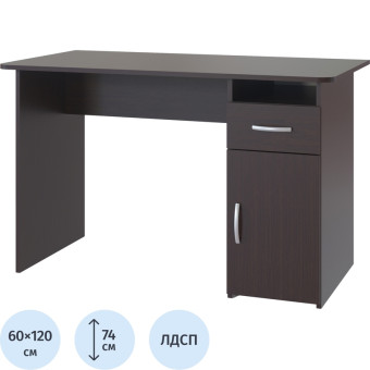 Стол компьютерный Сокол СПм-03.1 с тумбой (венге, 1200х600х740 мм)