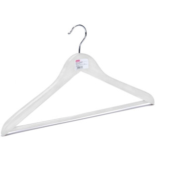 Вешалка-плечики Attache CU3013M-W3 деревянная с перекладиной белая  (размер 48-50, 3 штуки в упаковке)