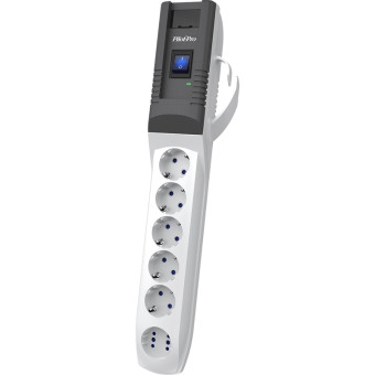 Сетевой фильтр ZIS Pilot Pro USB на 6 розеток + 2 USB 7 метров