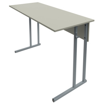 Стол ученический двухместный (серый, рост 7)