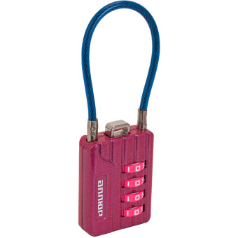 Замок навесной кодовый Аллюр ВС1КТ-30/3 30 мм розовый