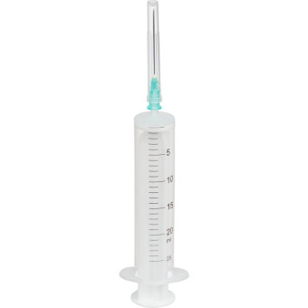 Шприц двухкомпонентный Стерин 20 мл игла 21G (0.8 x 40 мм, 50 штук в  упаковке)