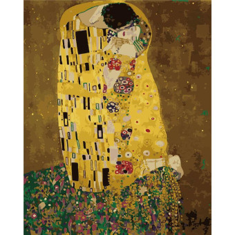 Картина по номерам Цветной Поцелуй Густав Климт