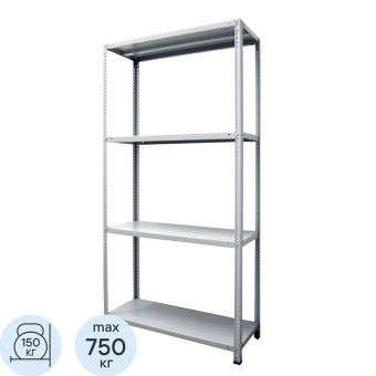 Стеллаж металлический Stynergy 4 полки 1000х500х2000 мм