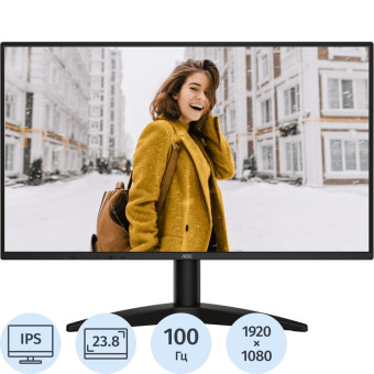 Монитор 23.8" AOC 24B36H чёрный