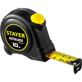 Рулетка измерительная Stayer Autolock 10 м x 25 мм сталь с автостопором (2-34126-10-25)