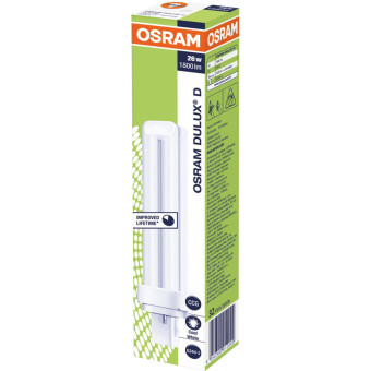 Лампа люминесцентная Osram CFL Dulux D 26W/840 26 Вт G24D-3 D 4000 К (4099854123047)