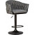 Стул барный Dobrin Leon тёмно-серый/чёрный (ткань/металл)