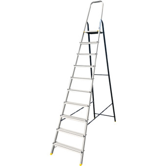 Стремянка алюминий/сталь Алюмет АМS7810 10 ступеней