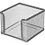 Подставка для блок-кубиков Attache серебристая 10.5x10.5x7.8 см