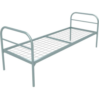 Кровать одноярусная Эконом + металлическая (серый, 809х720х1966 мм)