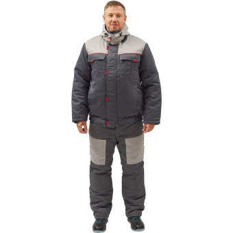 Костюм рабочий зимний мужской Фаворит-2-КПК серый (размер 56-58, рост 182-188)