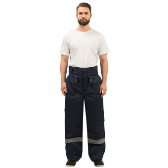 Брюки рабочие зимние мужские з32-БР с СОП синие из ткани оксфорд (размер 44-46, рост 158-164)