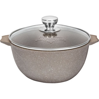 Кастрюля Мечта Гранит Brown 2 л литой алюминий с крышкой