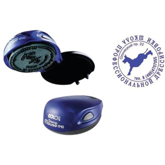 Оснастка для печати овальная Colop Stamp Mouse 40 мм с крышкой синяя
