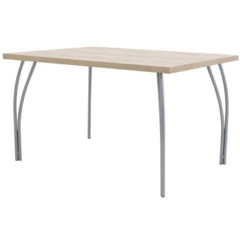 Стол обеденный Степ (дуб мадуро/серебристый, 1200x800x723 мм)