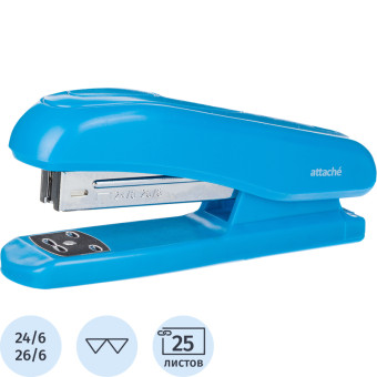Степлер Attache (Attache Economy) до 25 листов синий (скобы № 24/6,  26/6)