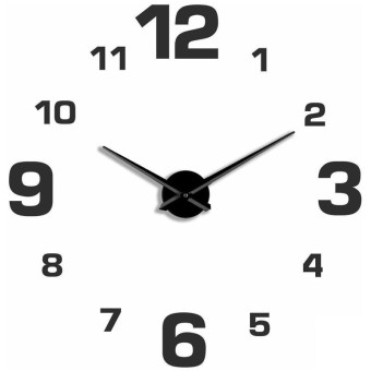 Часы настенные Эврика 3D Цифры самоклеящиеся (120x120x4 см)
