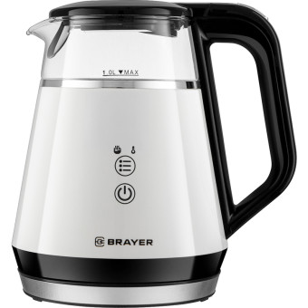 Чайник электрический Brayer 1084BR белый/черный