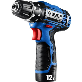 Дрель-шуруповерт безударная аккумуляторная Зубр DL-121-22F 12 В Li-ion 2 АКБ 2 Ач+ЗУ