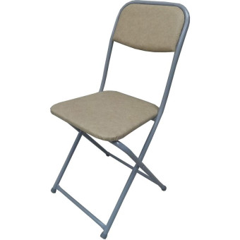 Стул обеденный Конференц складной бежевый (искусственная кожа, металл)